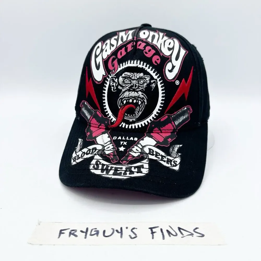 Gas Monkey Garage Hat Cap Adj. SnapBack Blood Sweat & Beers Dallas TX 2015 OSFA